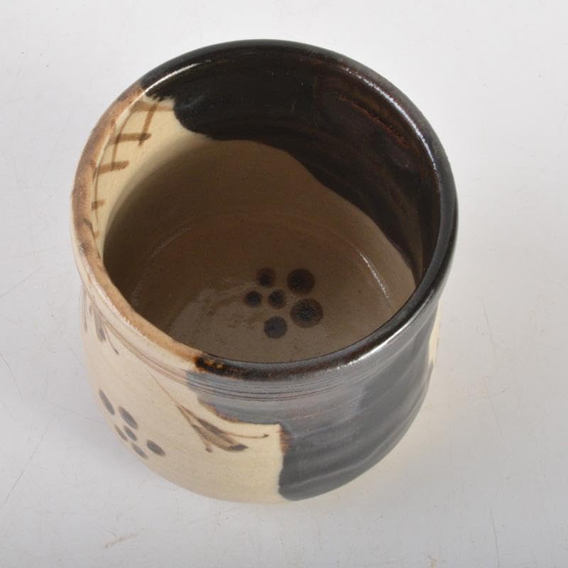 茶道具 黒織部 茶器 在銘 共箱 V 6330